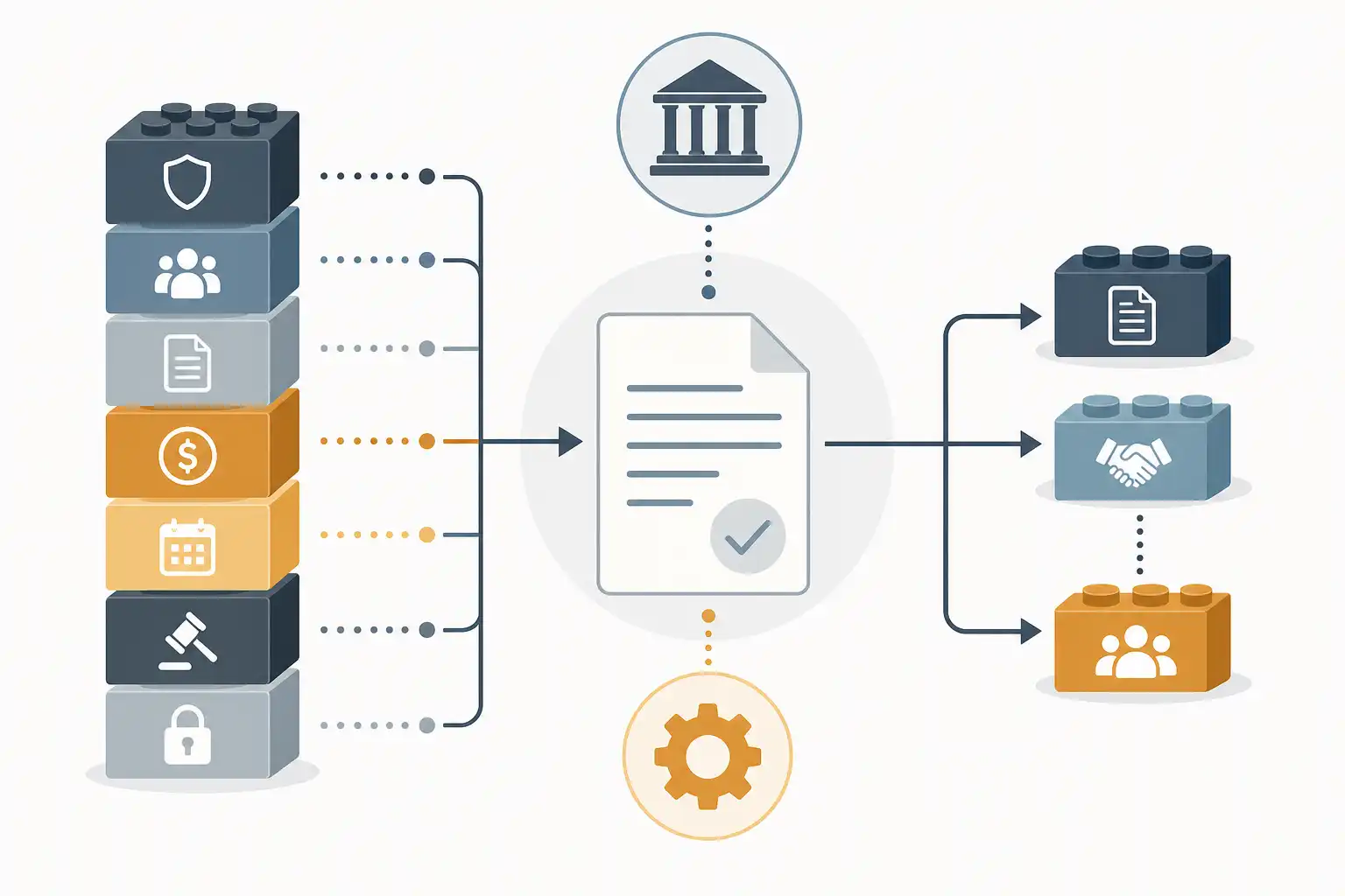 Infografik zu EVB-IT-Verträge: Aufbau, Typen und Systemvertrag verstehen (KI-generiert)